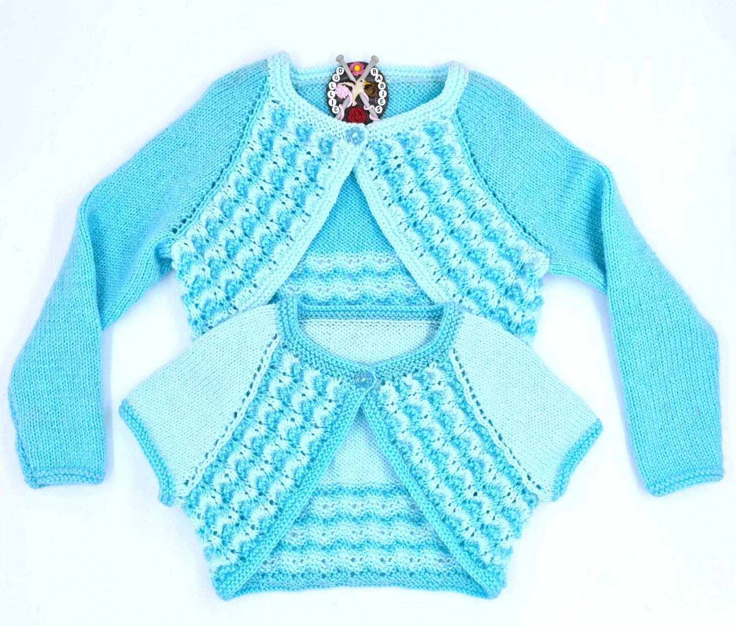 Child Knitting Pattern 117 for a Top Down Bolero For Girls