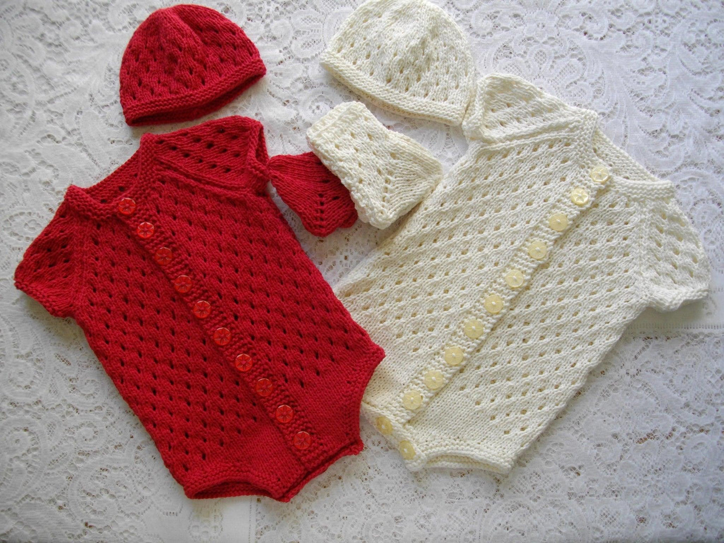 Knitting Pattern Book 1 - DK Eyelet Bodysuit Collection - DollieBabies