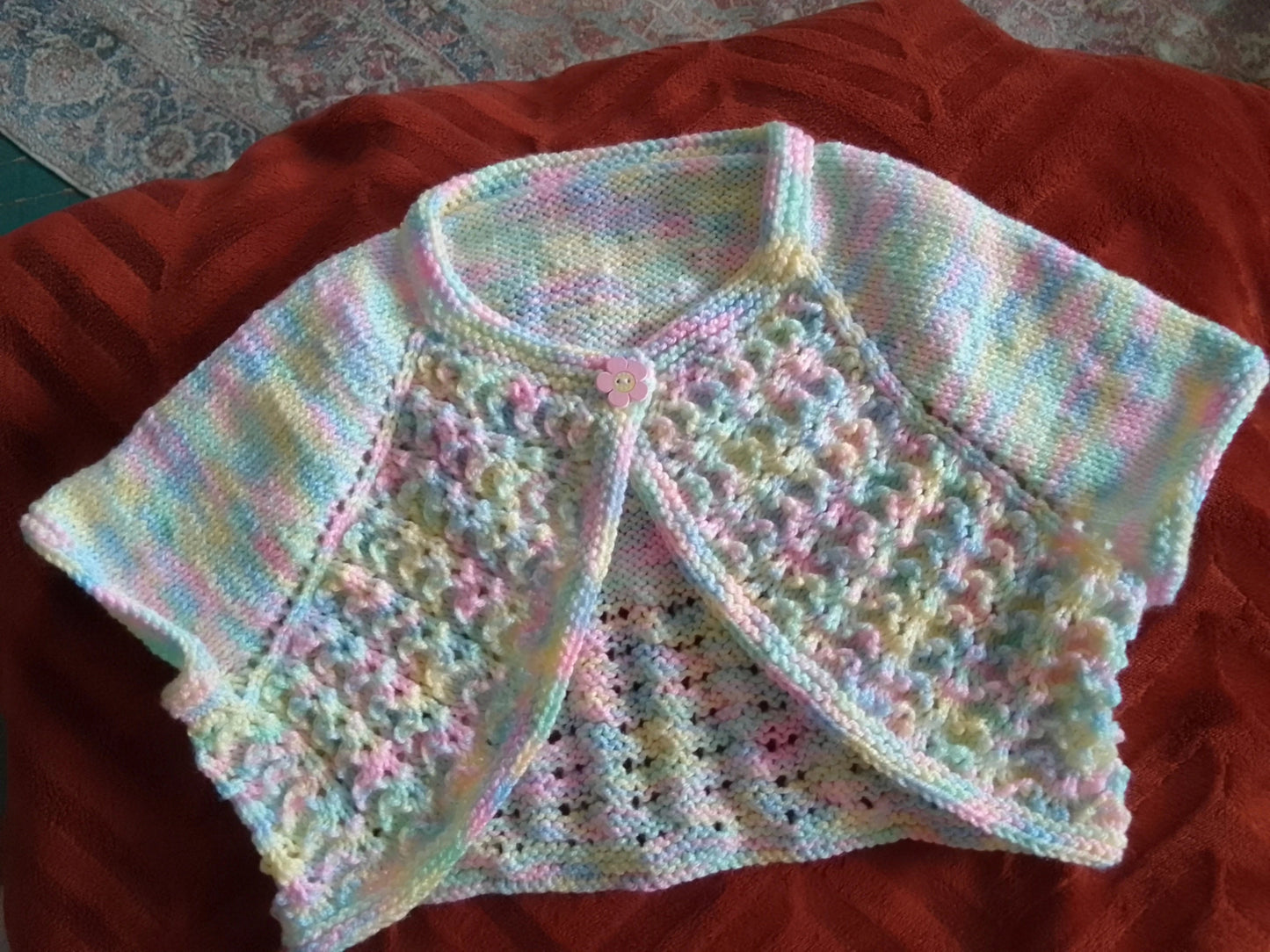 Top Down Child Bolero PDF Knitting Pattern 117 - DollieBabies