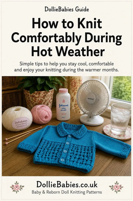 How to Knit Comfortably During Hot Weather - DollieBabies