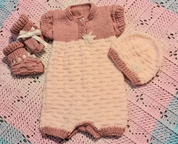 Customer photo of Simple Baby Romper Knitting Pattern PDF 104