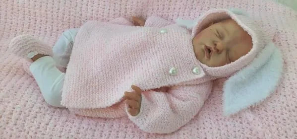 Customer photo of Double Breasted Hooded Baby Coat Knit Pattern PDF 17