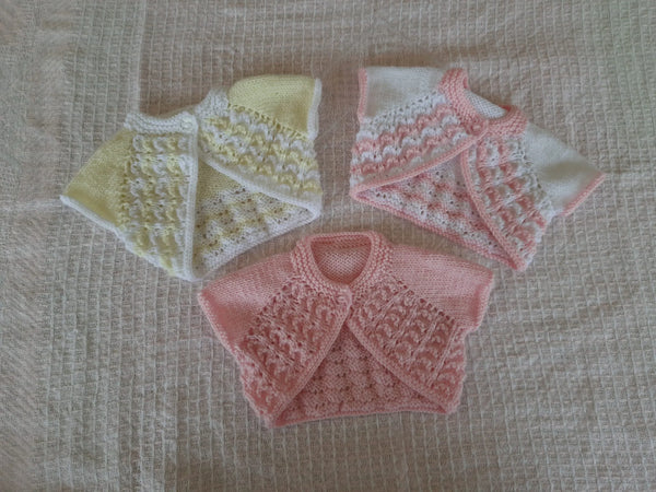 Customer photo of PDF Top Down Baby Bolero Knitting Pattern 112