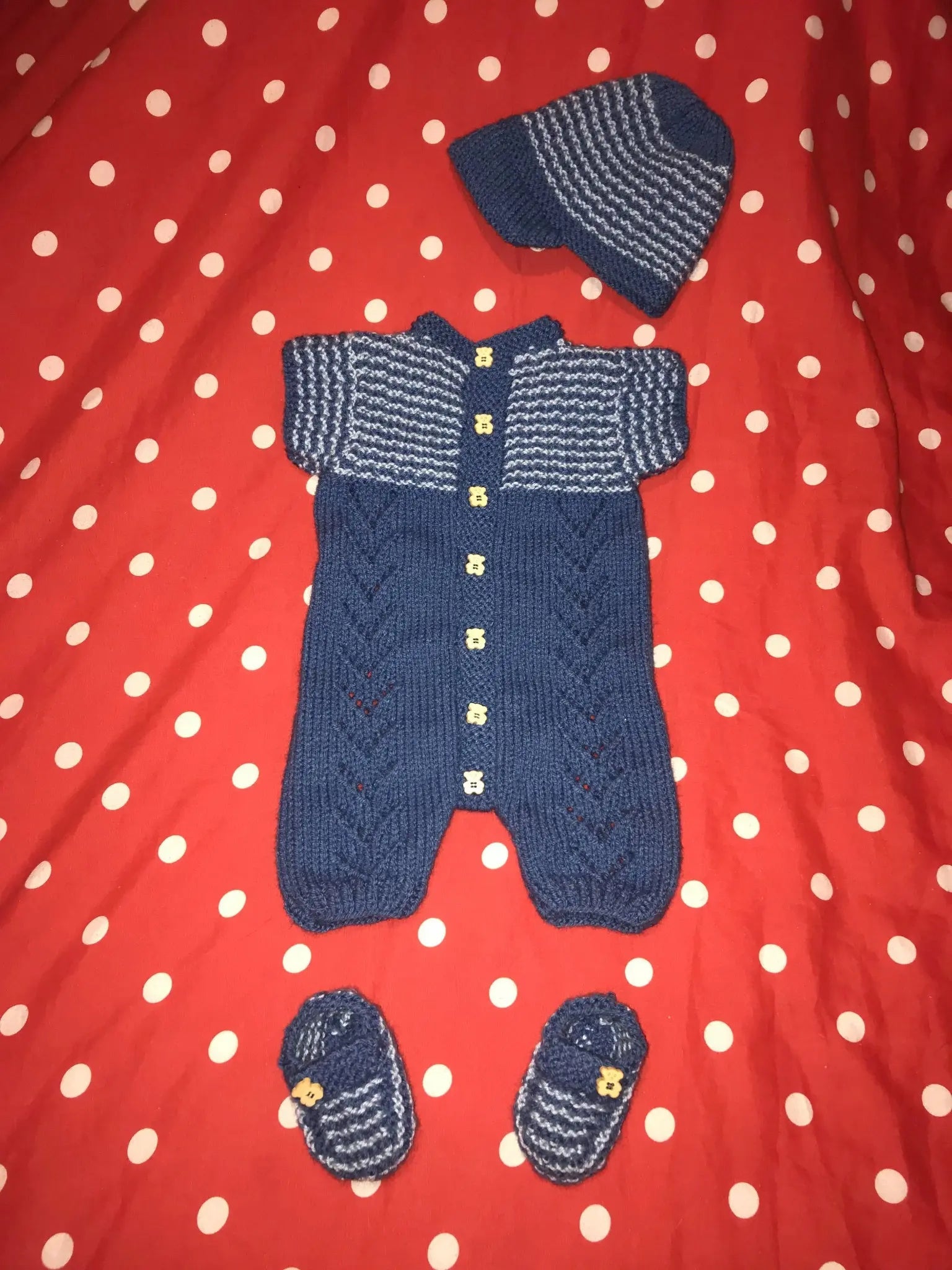 Boys Summer Romper Set Knitting Pattern PDF 66 - DollieBabies