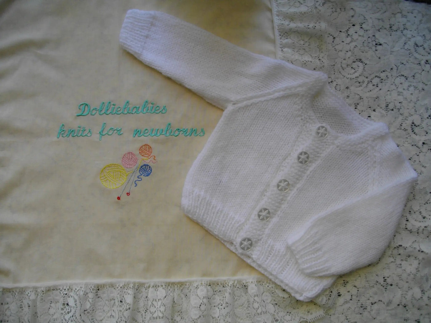 Classic Baby Cardigan Knitting Pattern PDF 1 - DollieBabies