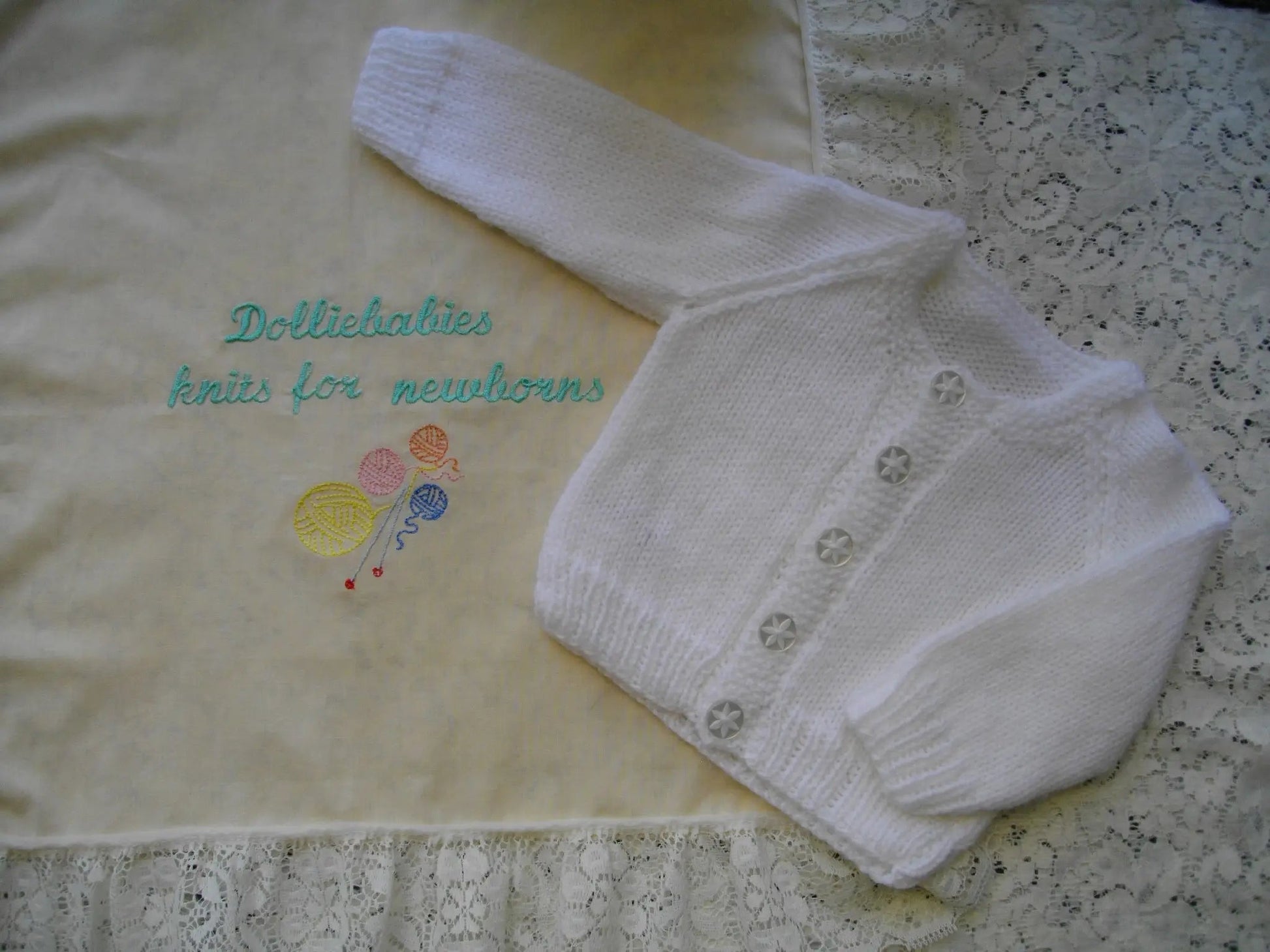 Classic Baby Cardigan Knitting Pattern PDF 1 - DollieBabies