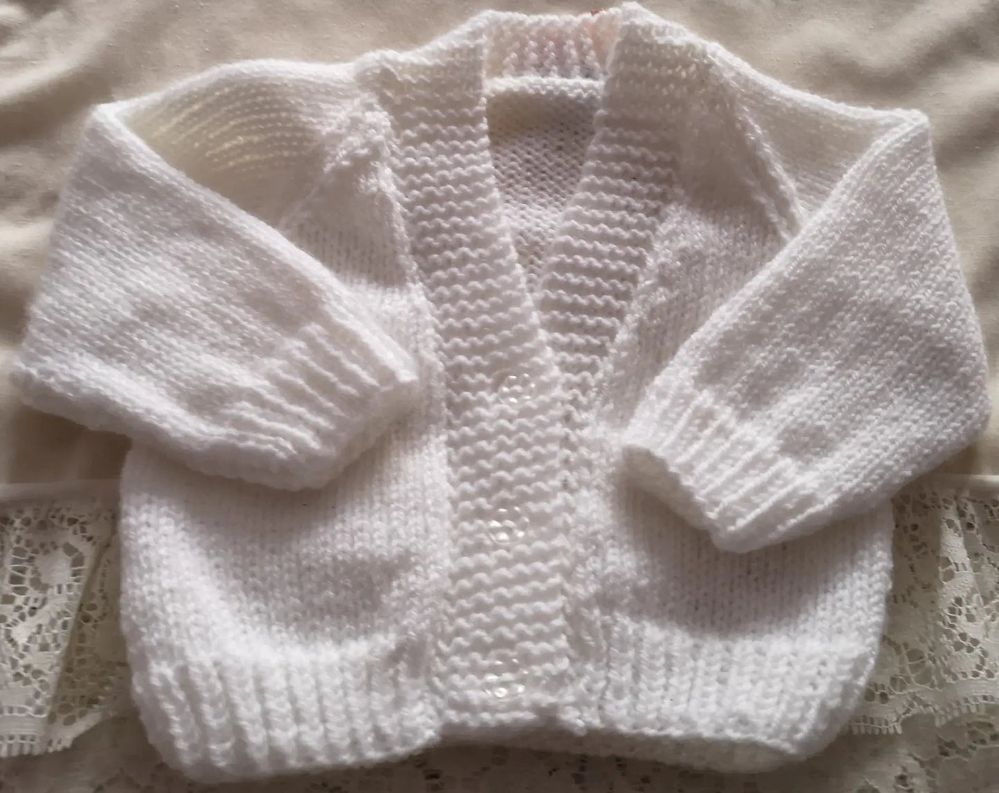 Classic Baby Cardigan Knitting Pattern PDF 1 - DollieBabies