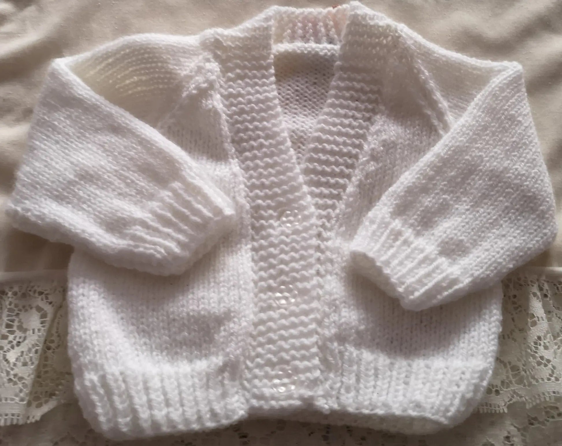 Classic Baby Cardigan Knitting Pattern PDF 1 - DollieBabies