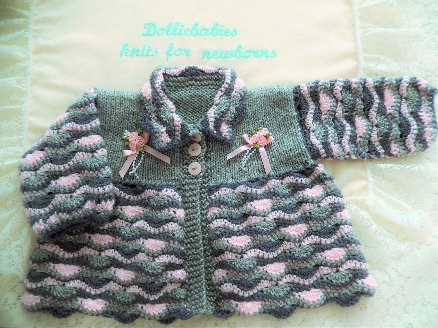 Printed Crochet and Knit Pattern 1 – Girls Matinee Set - DollieBabies