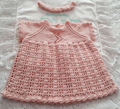 Printed Crochet and Knit Pattern 2 – Dress & Headband - DollieBabies