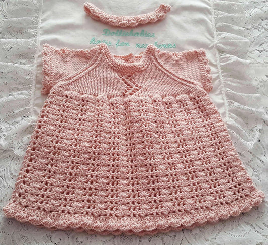 Printed Crochet and Knit Pattern 2 – Dress & Headband - DollieBabies