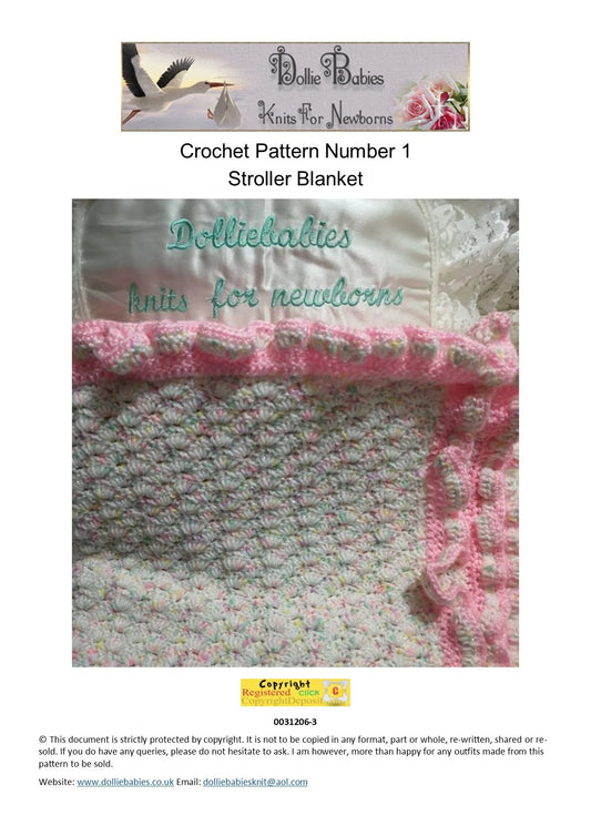 Printed Crochet Pattern 1 – Stroller Sized Blanket - DollieBabies