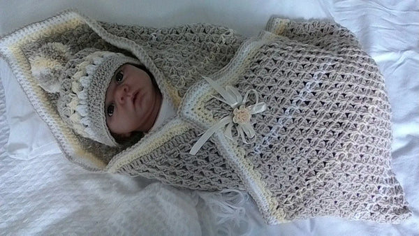 Customer photo of Rainbow Baby Blanket & Hat Crochet Pattern PDF 3