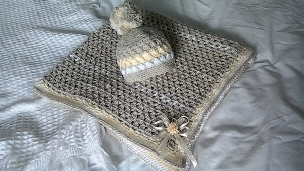 Customer photo of Rainbow Baby Blanket & Hat Crochet Pattern PDF 3