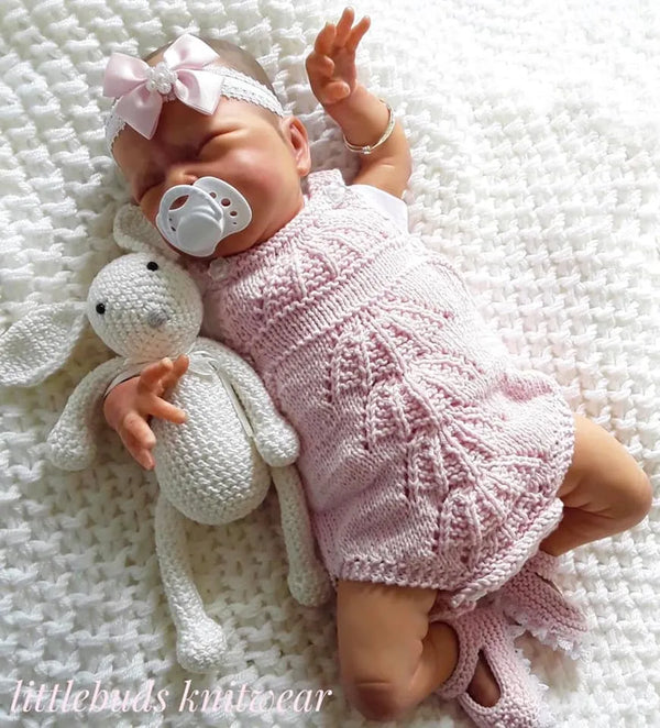 Customer photo of Dungaree Style Bodysuit Knitting Pattern PDF 87