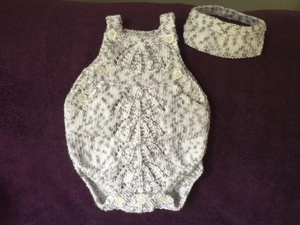 Customer photo of Dungaree Style Bodysuit Knitting Pattern PDF 87