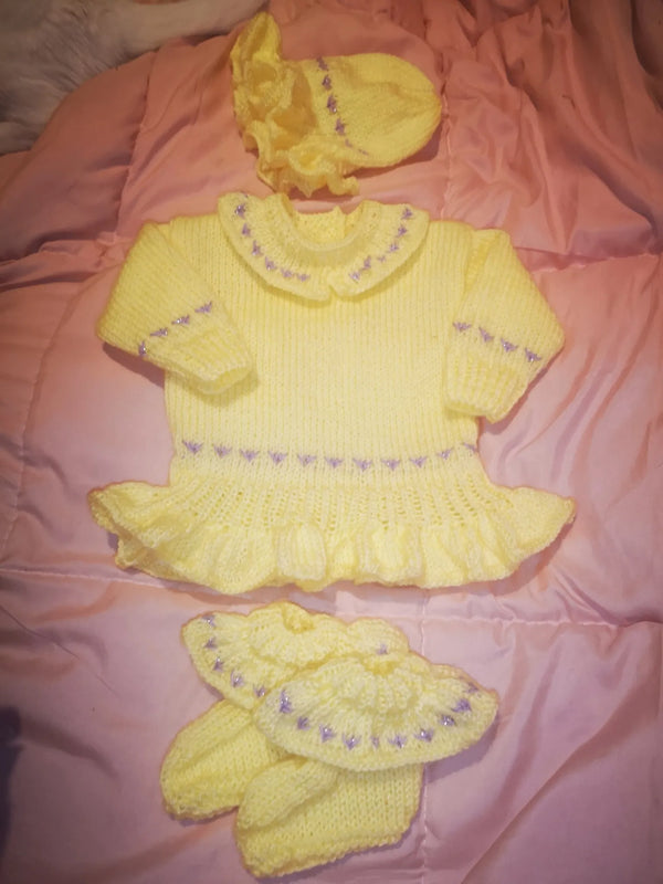 Customer photo of Frilly Sweater Set Knitting Pattern PDF 97