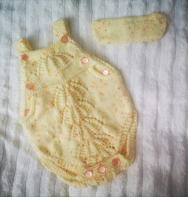 Customer photo of Dungaree Style Bodysuit Knitting Pattern PDF 87