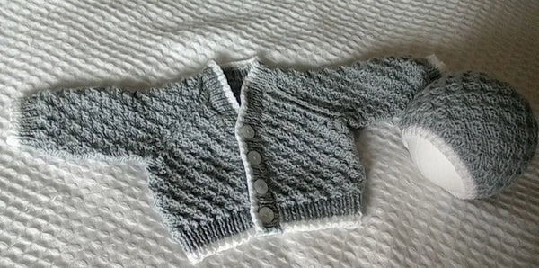 Customer photo of Waffle Stitch Cardigan Set Knitting Pattern PDF 82