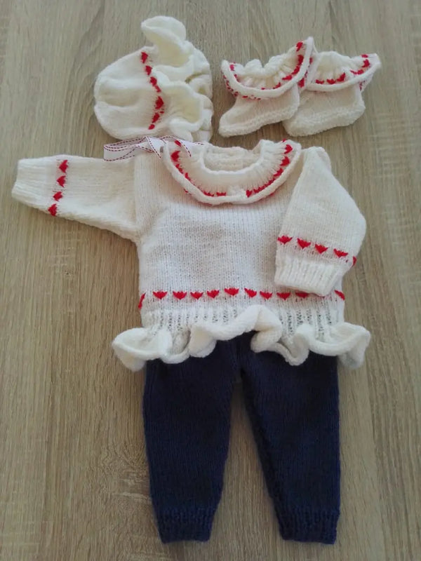 Customer photo of Frilly Sweater Set Knitting Pattern PDF 97