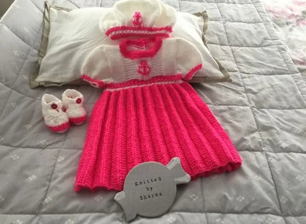 Customer photo of Baby Sailor Girl Dress Knitting Pattern PDF 48