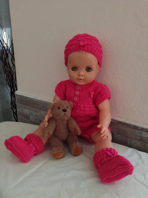Customer photo of Simple Baby Romper Knitting Pattern PDF 104
