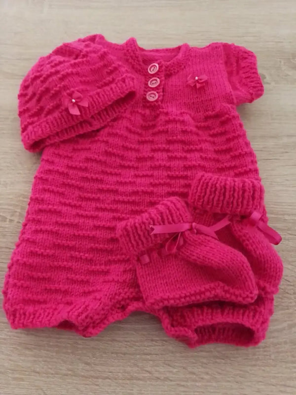 Customer photo of Simple Baby Romper Knitting Pattern PDF 104