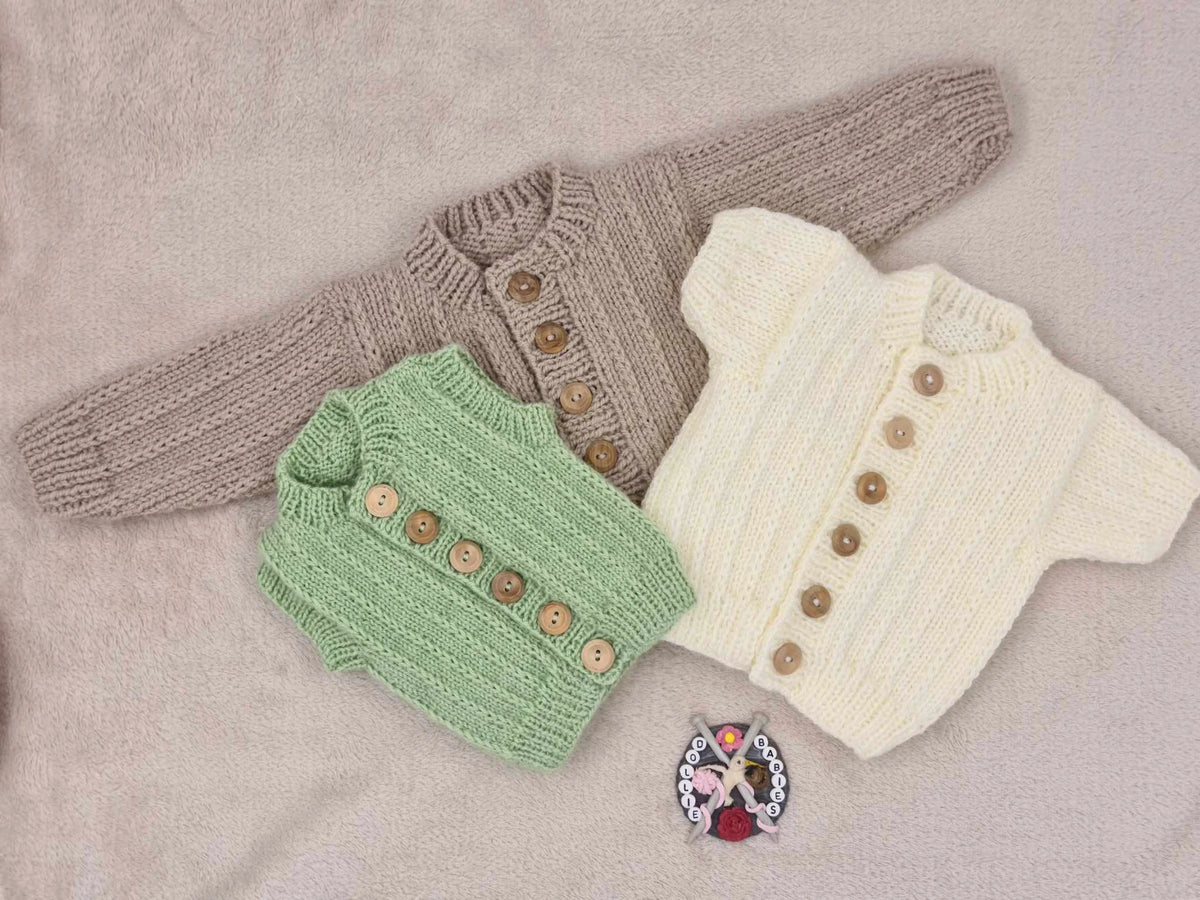 Baby Boy Waistcoat and Cardigan Knitting Pattern