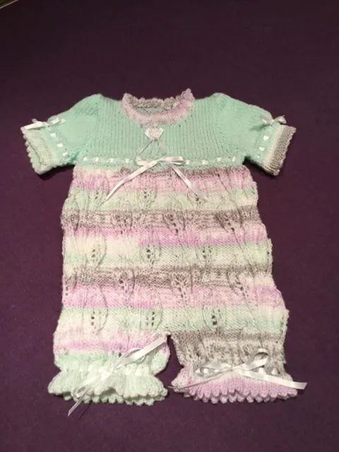 Customer photo of Flower and Leaf Romper Knitting Pattern PDF 38