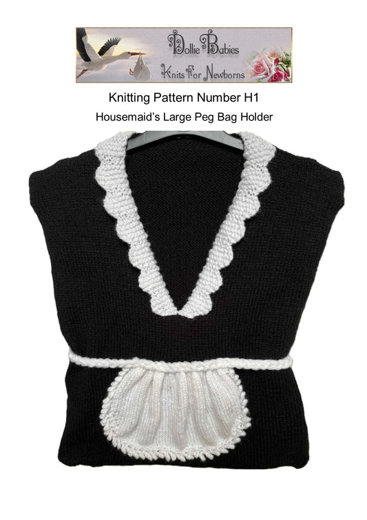 Housemaids peg bag holder knitting pattern, knitting for the home: a fun peg bag knitting pattern - DollieBabies