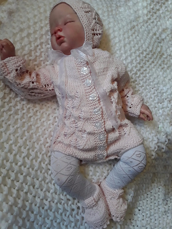 Customer photo of Eyelet Lace Baby Bodysuit Knitting Pattern PDF 24
