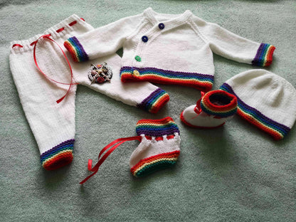 Printed Knitting Pattern 76 – Boys Kimono Style Cardigan - DollieBabies