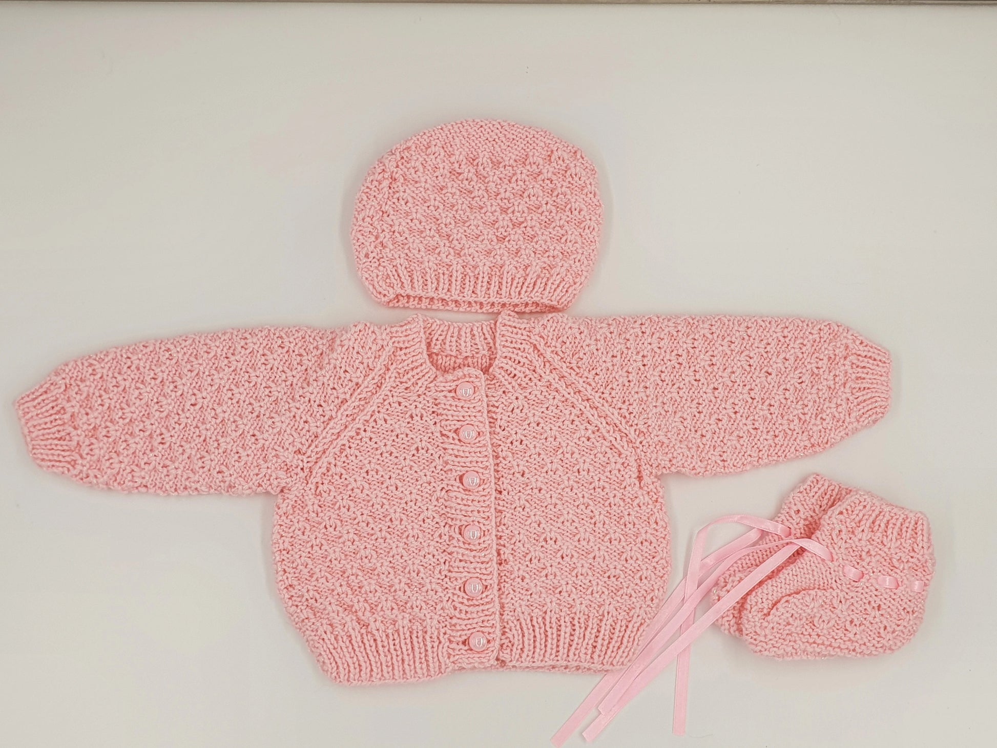 Printed Knitting Pattern 82 – Waffle Stitch Cardigan Sets - DollieBabies