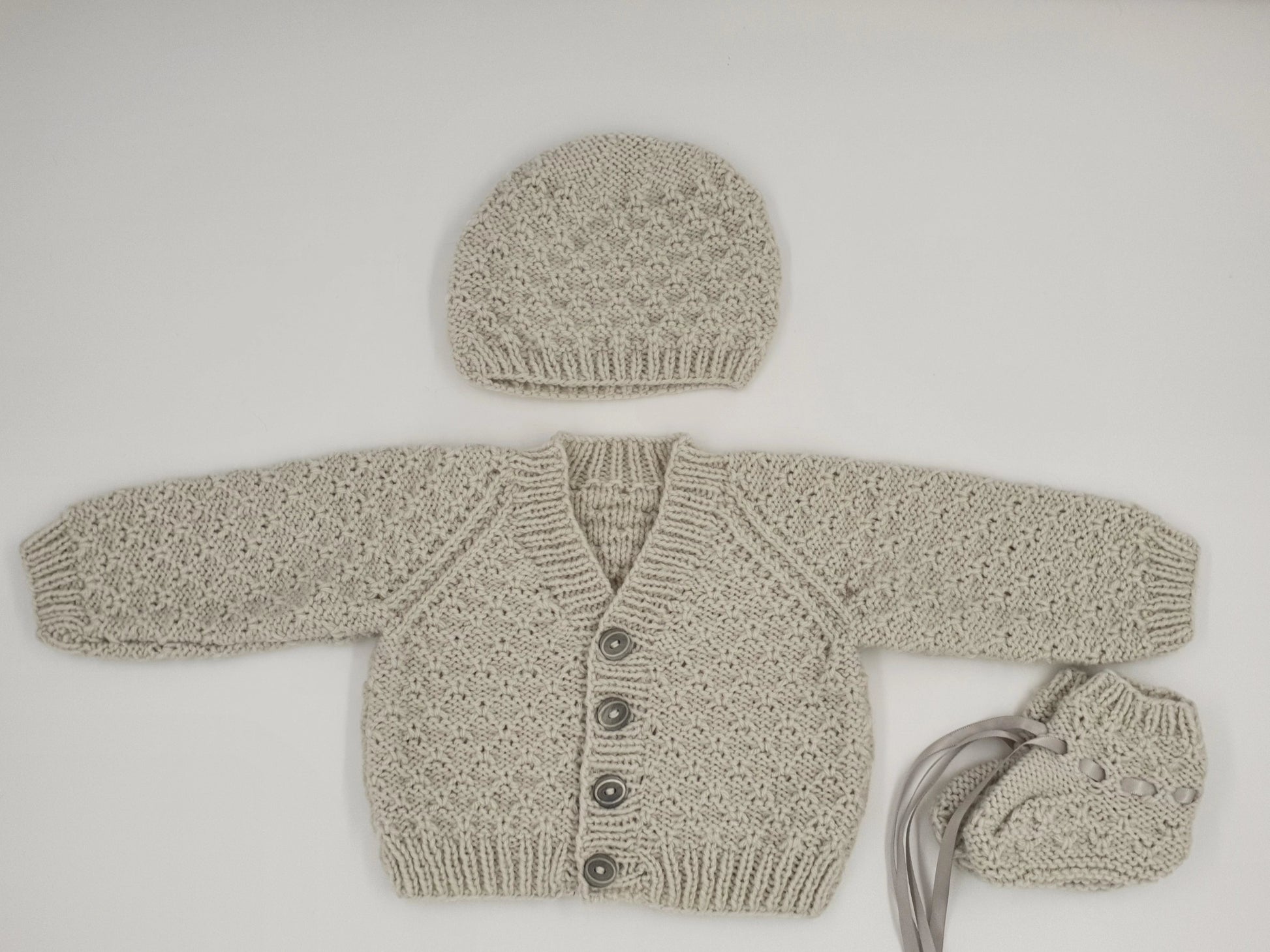 Printed Knitting Pattern 82 – Waffle Stitch Cardigan Sets - DollieBabies
