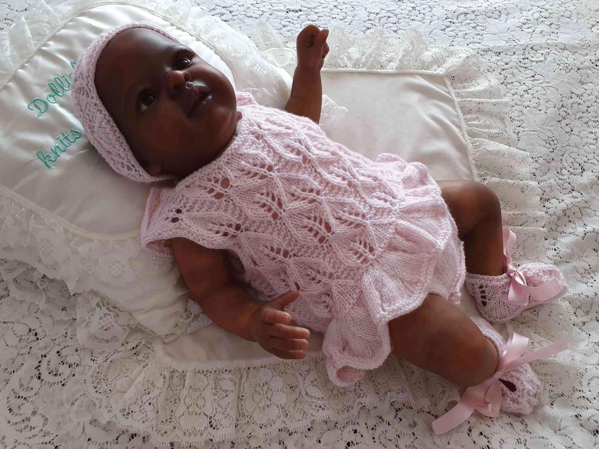 Printed Knitting Pattern 90 – Bodysuit With Single Frill - DollieBabies