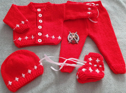 Printed Knitting Pattern 94 – North Star Cardigan Set - DollieBabies