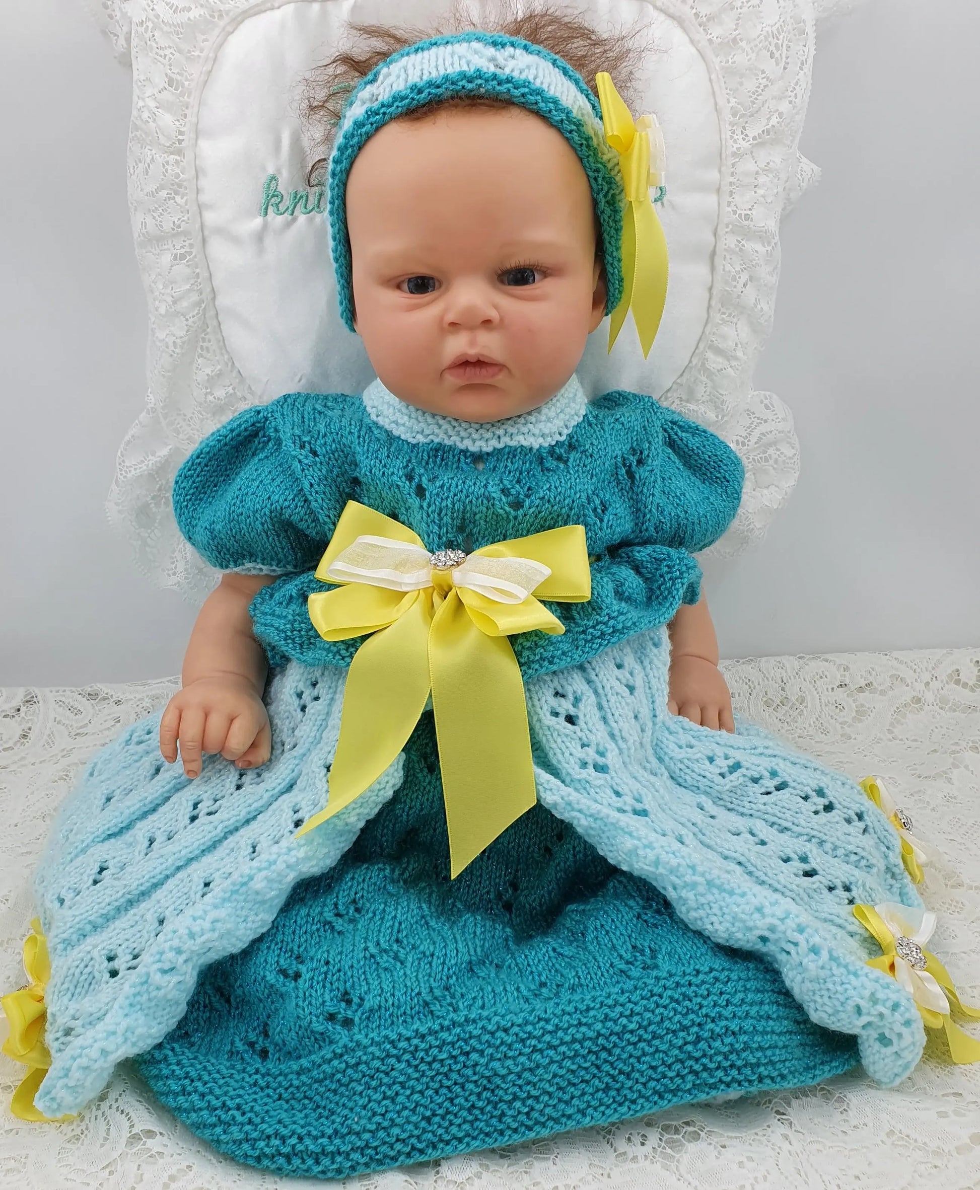 Baby Princess Party Dress Knitting Pattern - DollieBabies Baby Princess Party Dress Knitting Pattern - DollieBabies