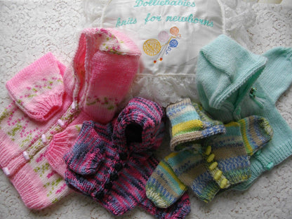 Printed Knitting Pattern 2 - Classic Baby Hooded Jacket - DollieBabies