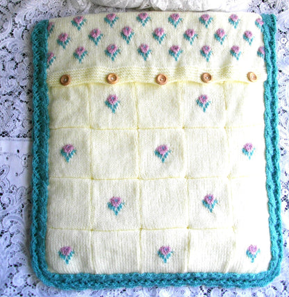 Knitting Pattern 31 - Baby Pram Quilt - DollieBabies