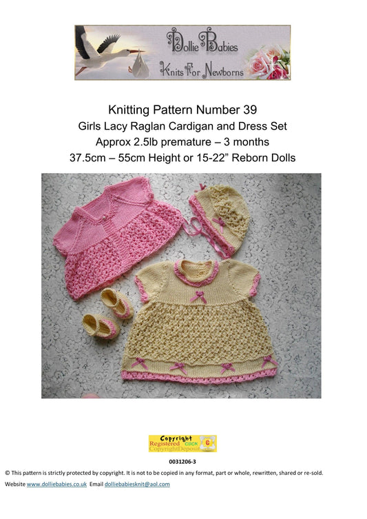 Baby Dress and Jacket Knitting Pattern PDF 39 - DollieBabies