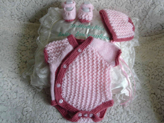 Printed Knitting Pattern 65 – Side Buttoning Vest - DollieBabies