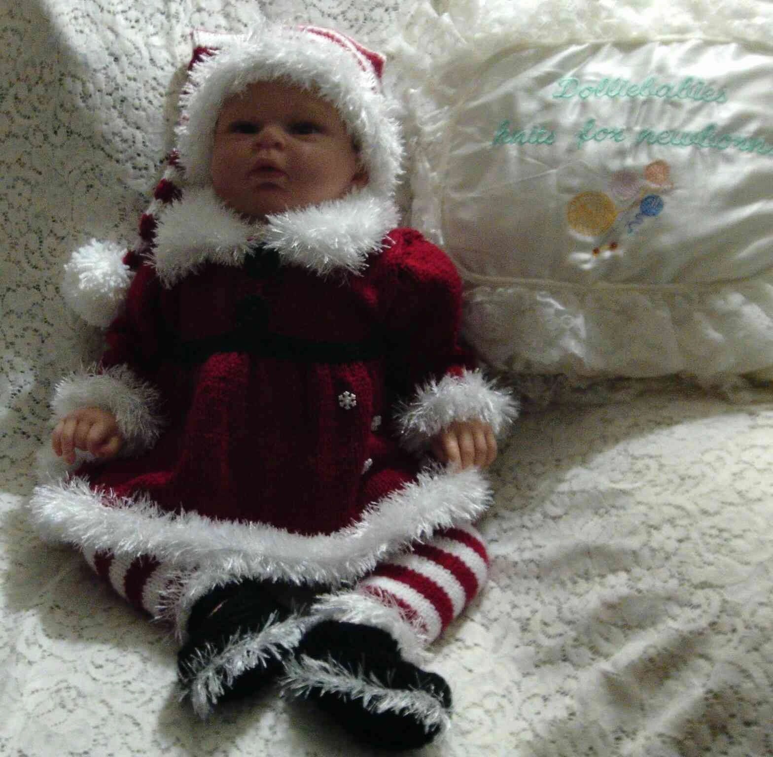 Printed Knitting Pattern 70 – Christmas Angel Top Set - DollieBabies