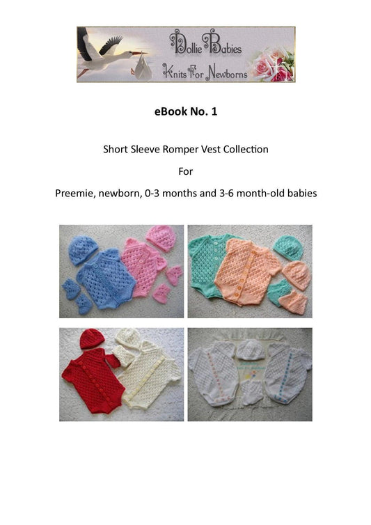 Knitting Pattern Book 1 - DK Eyelet Bodysuit Collection - DollieBabies