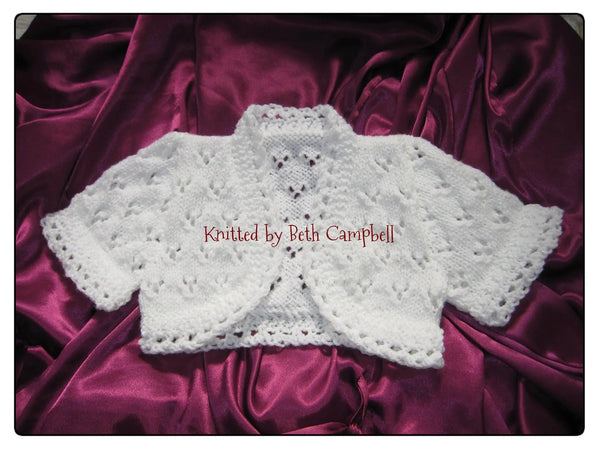 Customer photo of Lacy Baby Bolero Knitting Pattern PDF 54