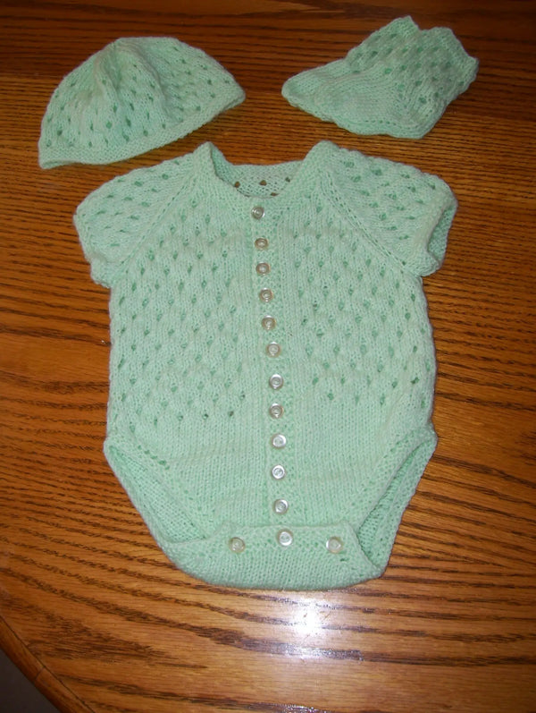 Customer photo of Baby Bodysuit and Cardigan Knitting Pattern PDF 13