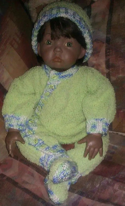 Newborn Side Buttoning Romper Knit Pattern PDF 11 - DollieBabies