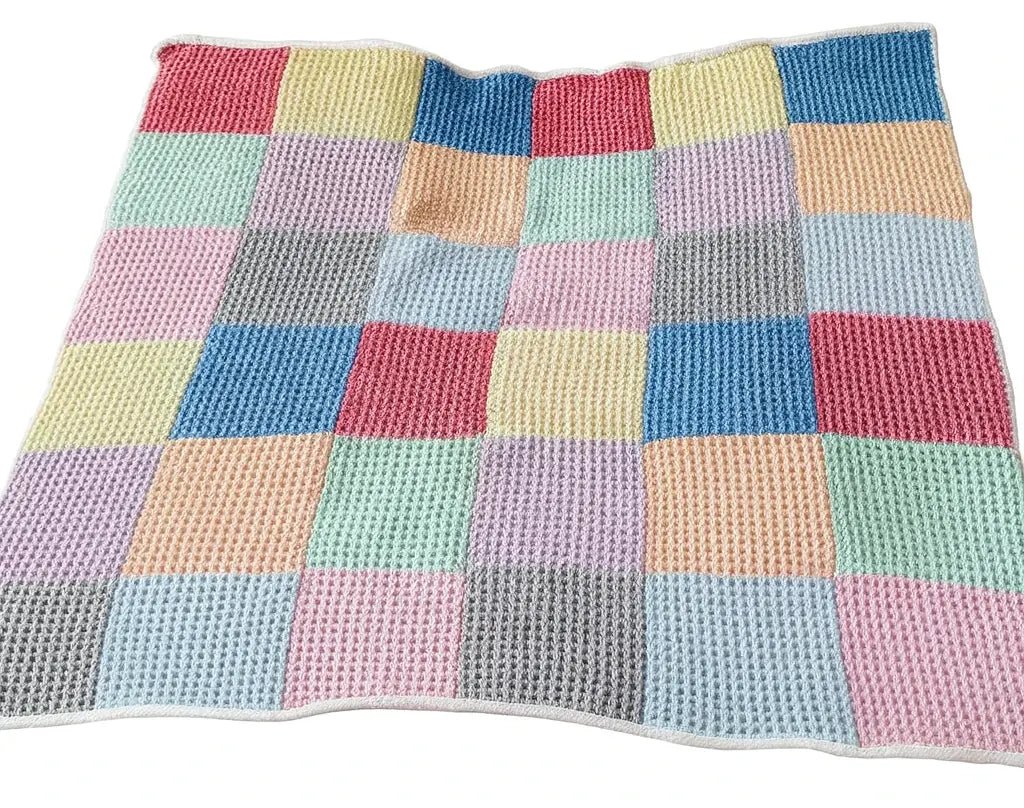 Patchwork Baby Blanket Knitting Pattern PDF 126 - DollieBabies