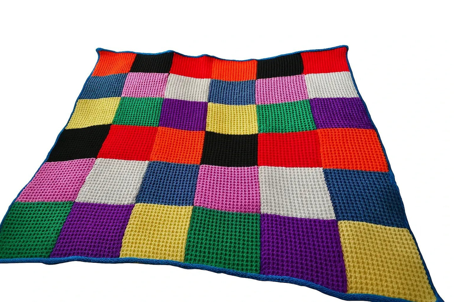 Patchwork Baby Blanket Knitting Pattern PDF 126 - DollieBabies