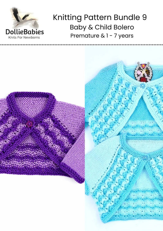 PDF Top Down Bolero Knitting Pattern Bundle 9 - DollieBabies
