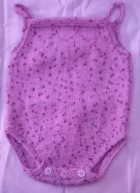 Customer photo of Strappy Baby Bodysuit Knitting Pattern PDF 103